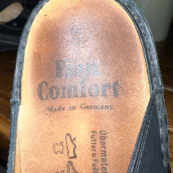 Finn Comfort made in Germany black leather flip flops size 43 EU/ M 9.5/W11.5 - Picture 7 of 9